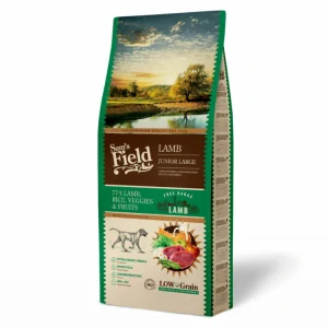 Sam's Field Low Grain Junior Large Lamb - Free Range, superprémiové granule pre šteňatá a mladé psy veľkých plemien s jahňacím z voľného chovu, 13 kg (Sams Field bez pšenice)