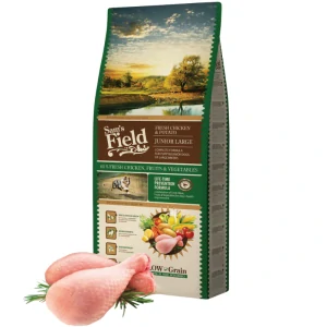 Sam's Field Low Grain Junior Large Chicken & Potato, superprémiové granule, 13 kg (Sams Field bez pšenice)
