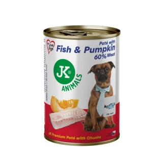 JK Premium Fish & Pumpkin, Paté with Chunks, 60 % Meat, prémiová konzerva pre psov, 400 g