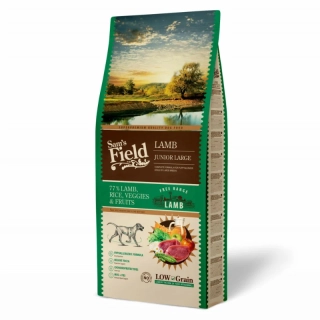 Sam's Field Low Grain Junior Large Lamb - Free Range, superprémiové granule pre šteňatá a mladé psy veľkých plemien s jahňacím z voľného chovu, 13 kg (Sams Field bez pšenice)